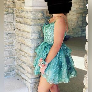 Amarra- Green sequin dress- size 6